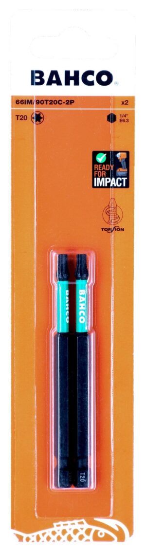 Bahco otsakud 66IM T20 90mm Impact, 2tk