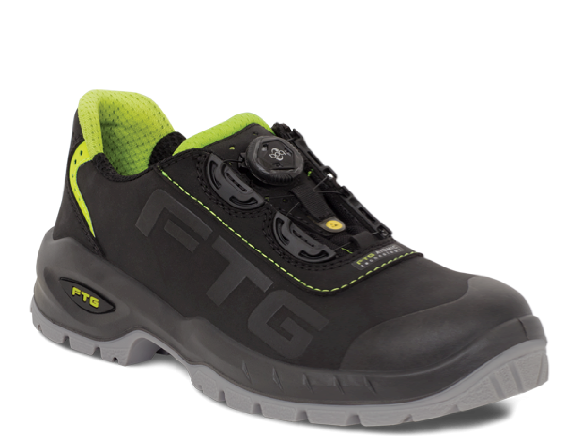 FTG CONCORDE BOA turvajalatsid S3 SRC ESD, must/laimiroheline