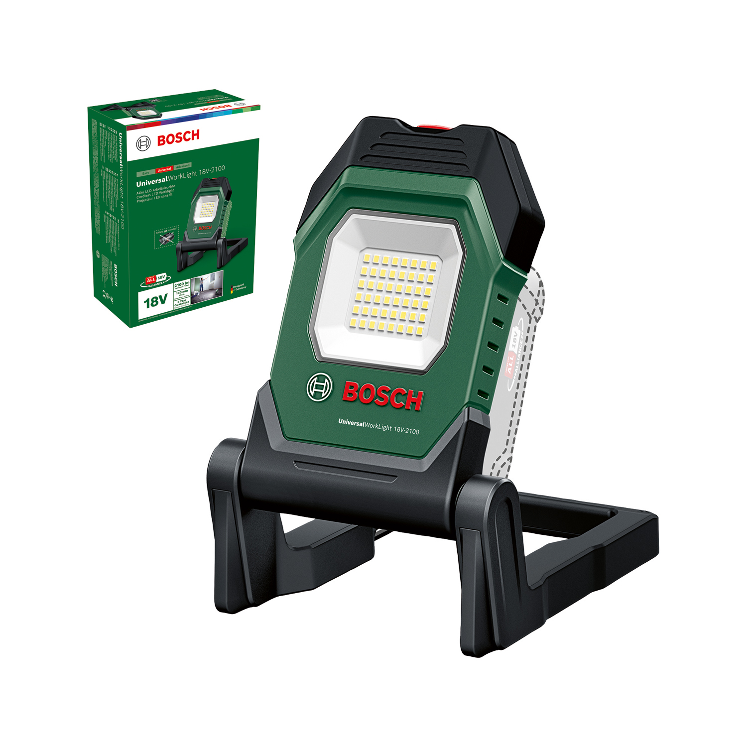 Akulamp Bosch Green UniversalWorkLight18V2100, SOLO