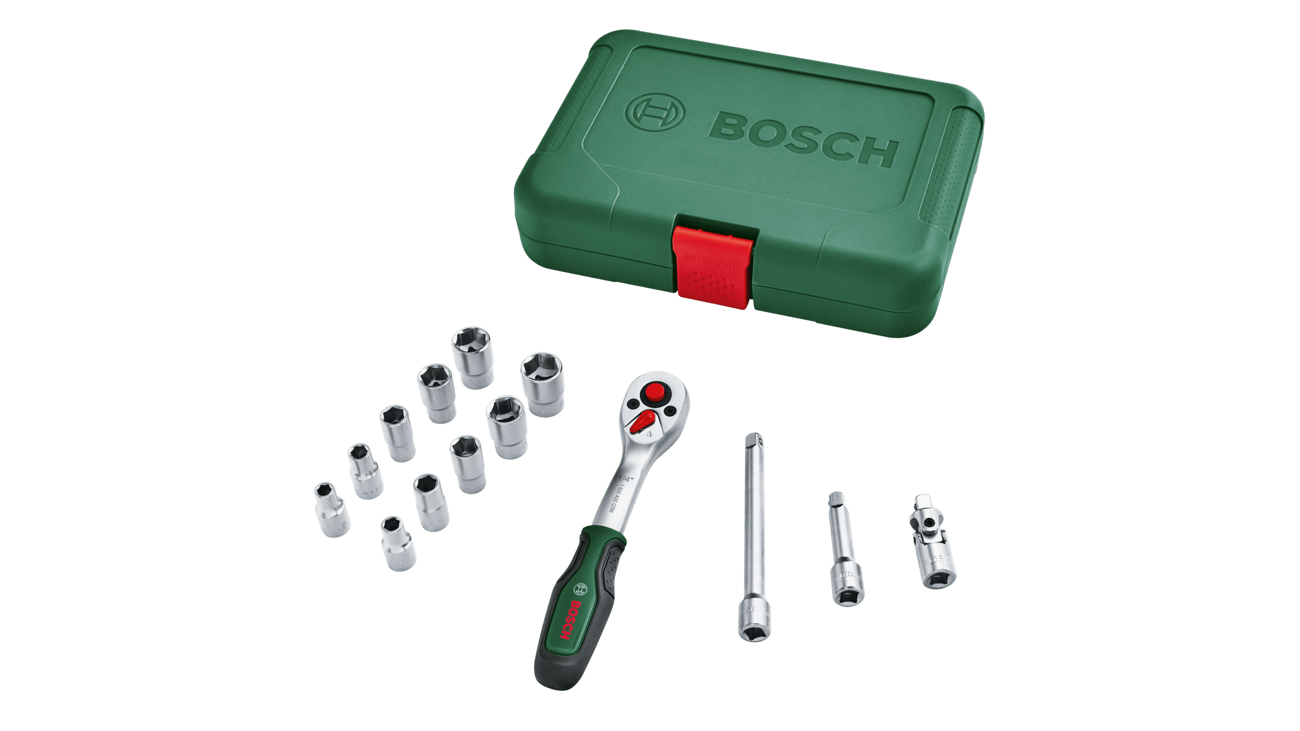 Padrunvõtmete komplekt Bosch Green 1/4", 14-osaline
