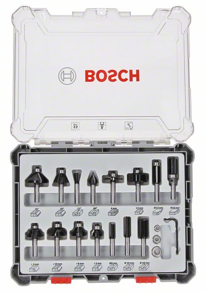 Freeside komplekt Bosch 6 mm kinnitus, 15-osaline