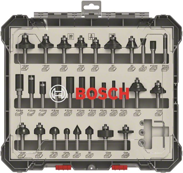 Freeside komplekt Bosch 1/4 kinnitus, 30-osaline