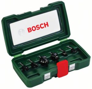 Osaline freesi komplekt Bosch 1/4 kinnitus, 6 tk