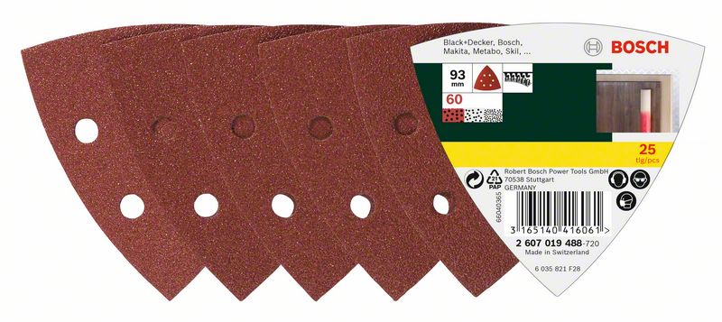 Delta-lihvpaber Bosch K60, 25 tk