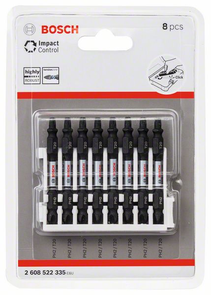Otsakute komplekt Bosch Impact Control 65 mm, 8-osaline
