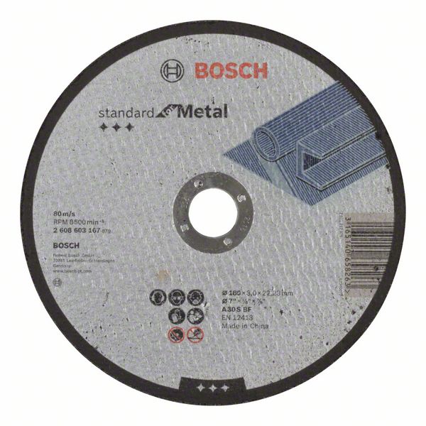 Lõikeketas Bosch Standard for Metal A30 S BF ø180 mm 3/22,23 mm