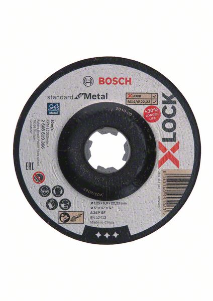 Lõikeketas Bosch X-LOCK Standard for Metal ø125 mm 6/22,23 mm