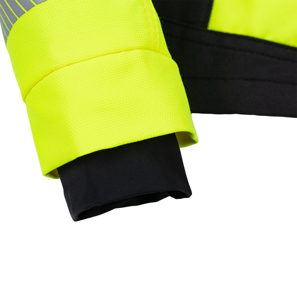 Kõrgnähtav stretch tööjakk Bennon Erebos, koll/must - Pilt 4