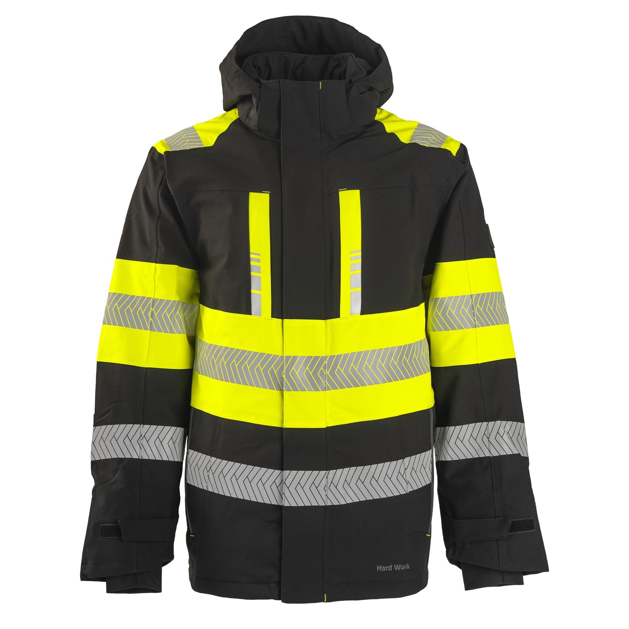 HW Glacier Pro talvejope, must/HIVIS kollane