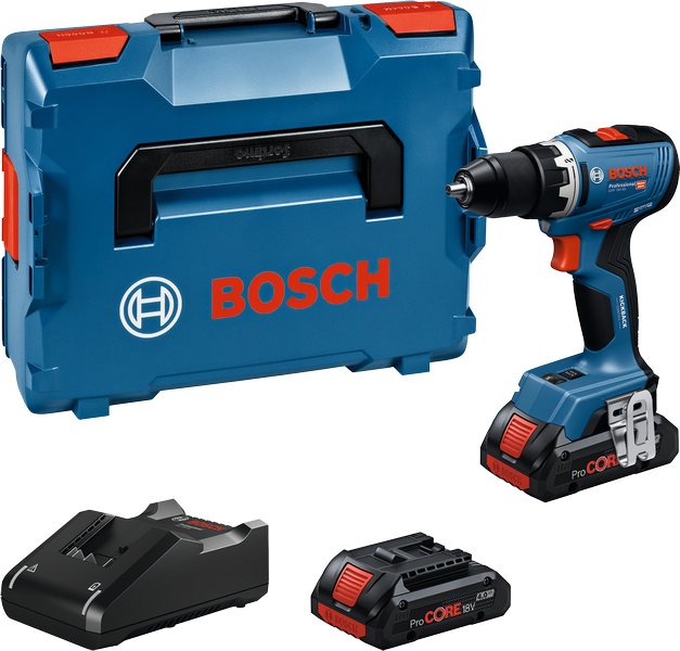 Akutrell Bosch GSR 18V-65, 18V-40, 2x4.0PrC, L-BOXX