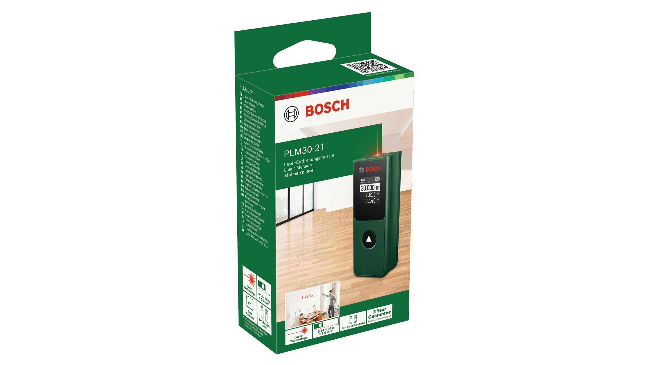 Digitaalne kaugusmõõtja Bosch Green PLM30-21 - Pilt 3