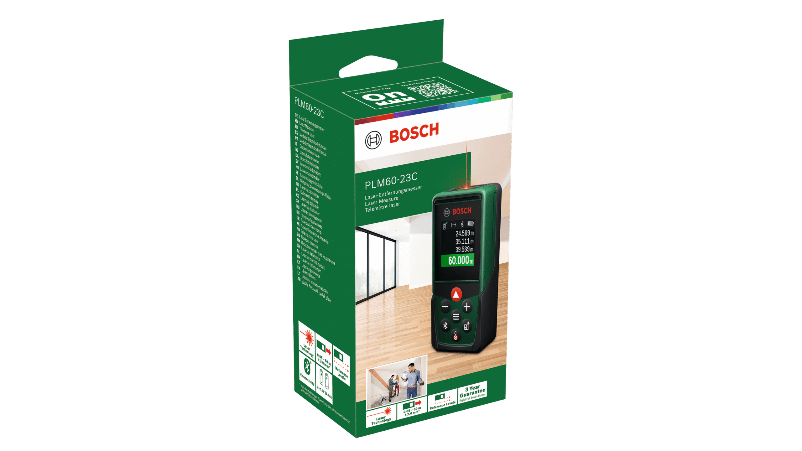 Digitaalne kaugusmõõtja Bosch Green PLM60-23C - Pilt 2