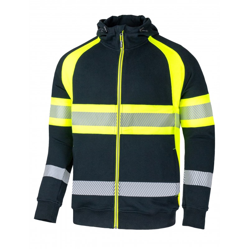 Kapuutsiga HIVIS dressipluus Cannygo Bergo must/neoonkollane