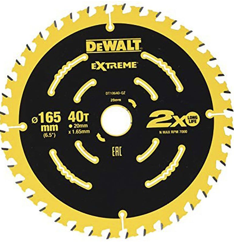 DeWalt akusaeketas Extreme 165 x 20 x 1,65 mm - 24 hammast